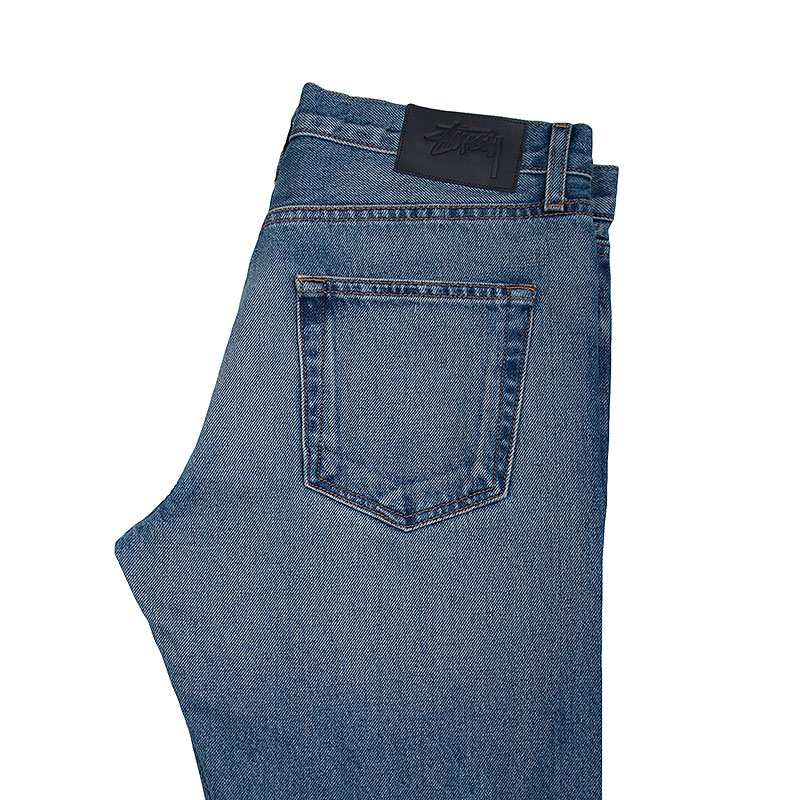 мужские синие джинсы Stussy USA Light Wash Denim Jeans 195018-light blue - цена, описание, фото 5